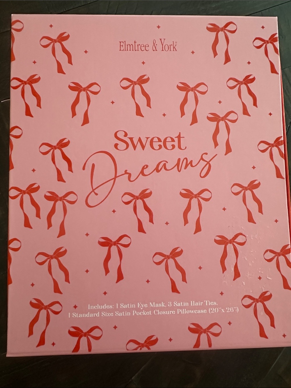 Sweet Dreams Pink and Red Satin Sleep Set by Sweet Dreams